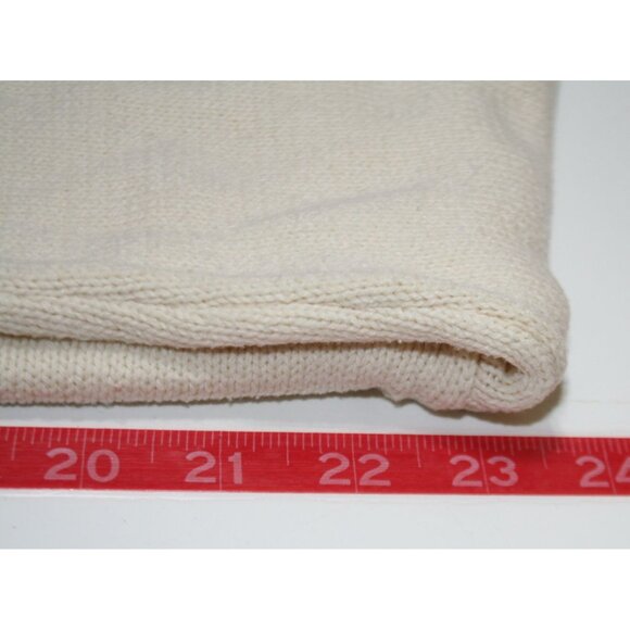 Peace Love World Free People Sweater XXS Oversized Cream Asymmetrical Hem Comfy - Picture 6 of 8